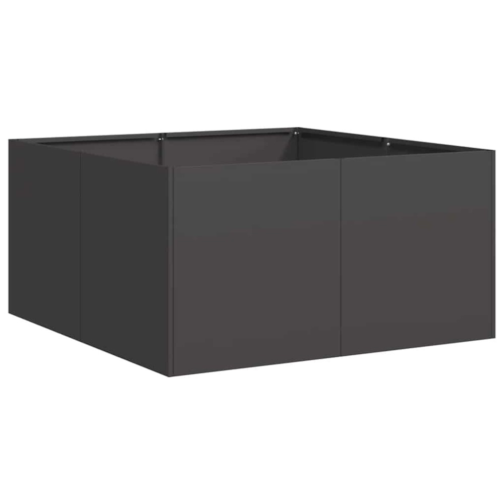 vidaXL Jardinier negru 80x80x40 cm Oțel laminat la rece