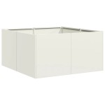 vidaXL Jardinieră alb 80x80x40 cm Oțel laminat la rece vidaXL Jardinieră alb 80x80x40 cm Oțel laminat la rece