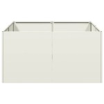 vidaXL Jardinieră alb 80x80x40 cm Oțel laminat la rece vidaXL Jardinieră alb 80x80x40 cm Oțel laminat la rece