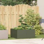 vidaXL Jardinieră verde măsline 80x80x40 cm oțel laminat la rece vidaXL Jardinieră verde măsline 80x80x40 cm oțel laminat la rece