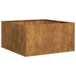 vidaXL Jardinieră Rusty 80x80x40 cm Oțel pentru intemperii vidaXL Jardinieră Rusty 80x80x40 cm Oțel pentru intemperii