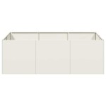 vidaXL Jardinieră, alb, 120x80x40 cm, oțel