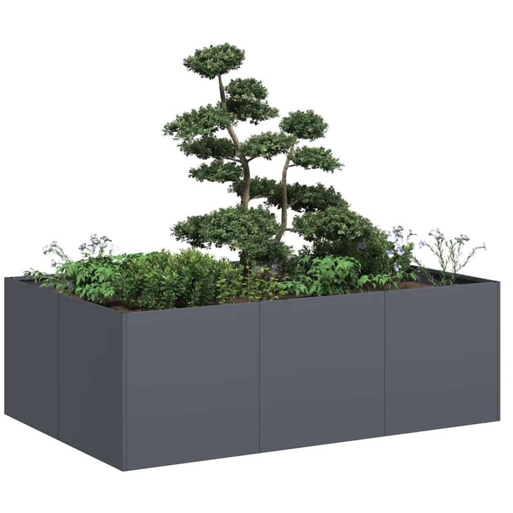 vidaXL Jardinieră Antracit 120x80x40 cm Oțel