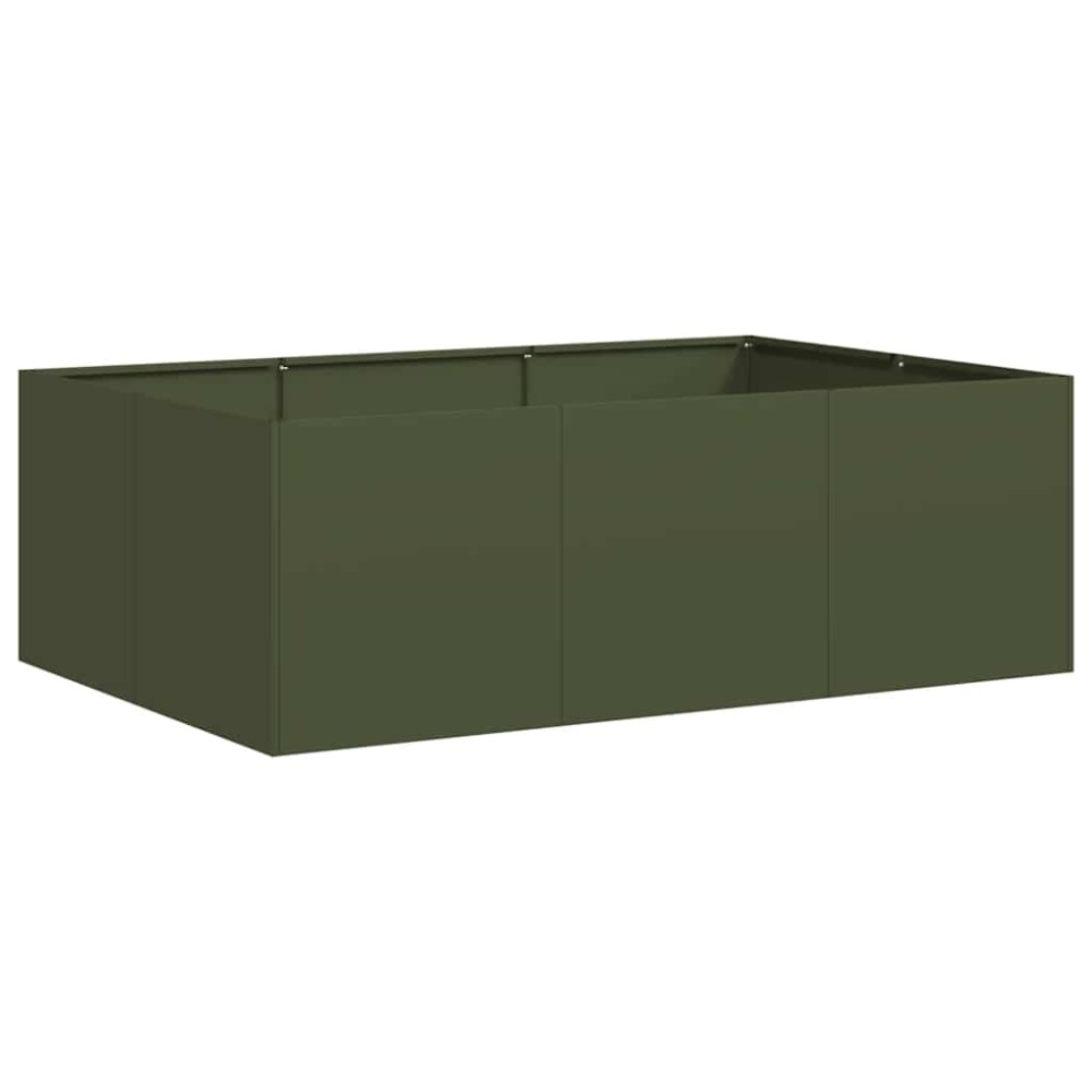vidaXL Jardinieră verde măsline 120x80x40 cm oțel
