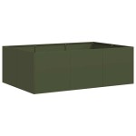 vidaXL Jardinieră verde măsline 120x80x40 cm oțel vidaXL Jardinieră verde măsline 120x80x40 cm oțel