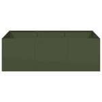 vidaXL Jardinieră verde măsline 120x80x40 cm oțel vidaXL Jardinieră verde măsline 120x80x40 cm oțel