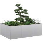 vidaXL Jardinieră 120x80x40 cm oțel galvanizat vidaXL Jardinieră 120x80x40 cm oțel galvanizat
