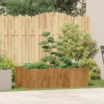 vidaXL Jardinieră Rusty 120x80x40 cm Oțel pentru intemperii vidaXL Jardinieră Rusty 120x80x40 cm Oțel pentru intemperii