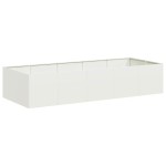 vidaXL Jardinieră alb 200x80x40 cm oțel vidaXL Jardinieră alb 200x80x40 cm oțel