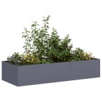 vidaXL Jardinieră Antracit 200x80x40 cm Oțel vidaXL Jardinieră Antracit 200x80x40 cm Oțel