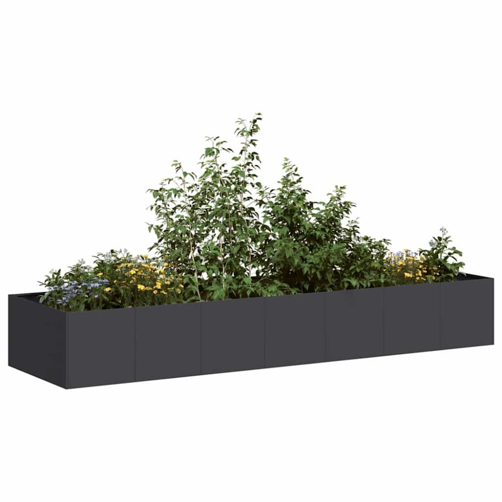 vidaXL Jardinieră Negru 280x80x40 cm Oțel