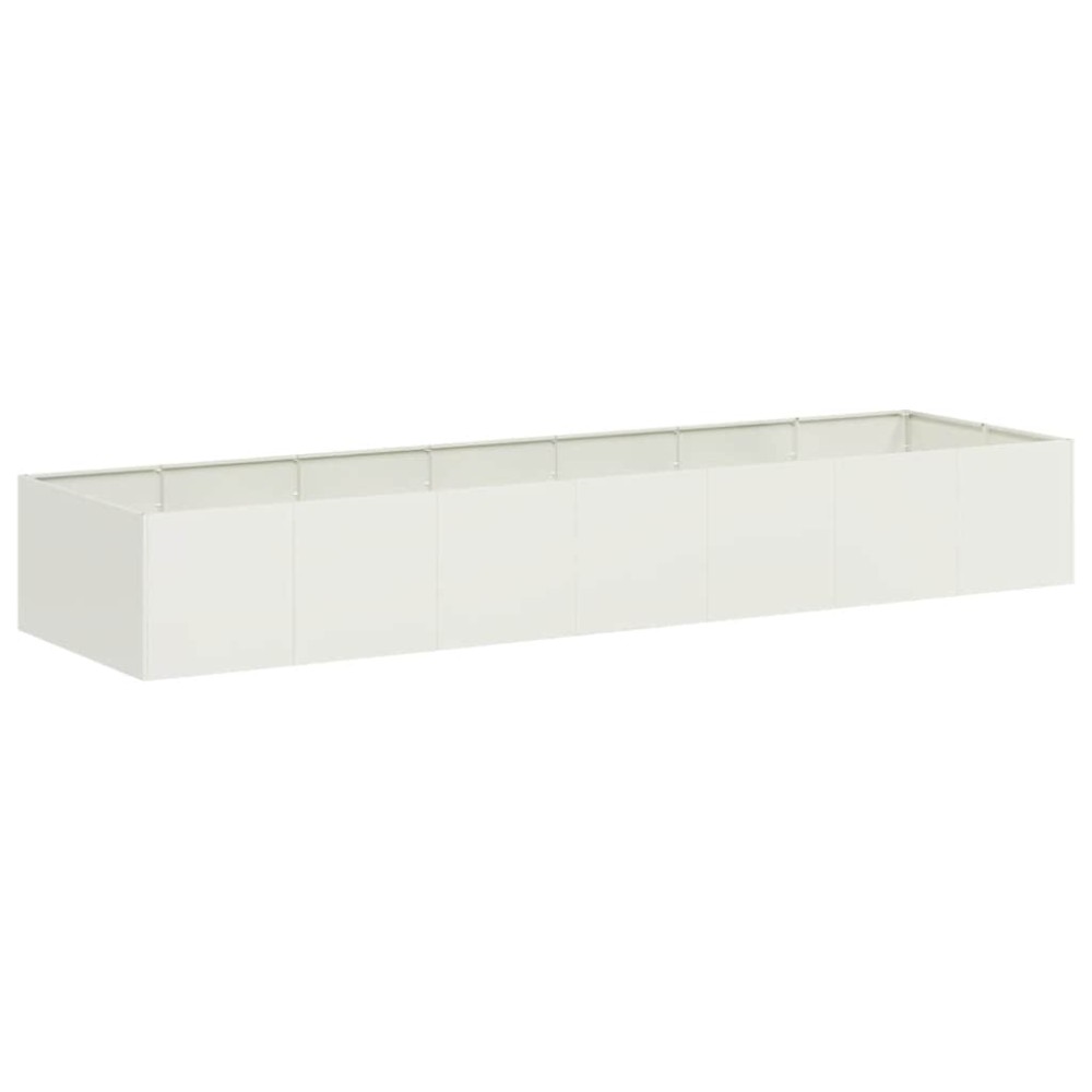 vidaXL Jardinieră alb 280x80x40 cm oțel