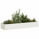 vidaXL Jardinieră alb 280x80x40 cm oțel vidaXL Jardinieră alb 280x80x40 cm oțel