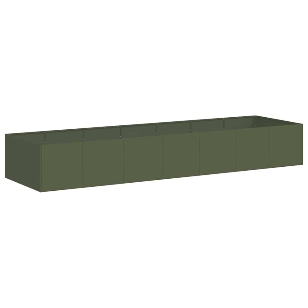 vidaXL Jardinieră verde măsline 280x80x40 cm oțel