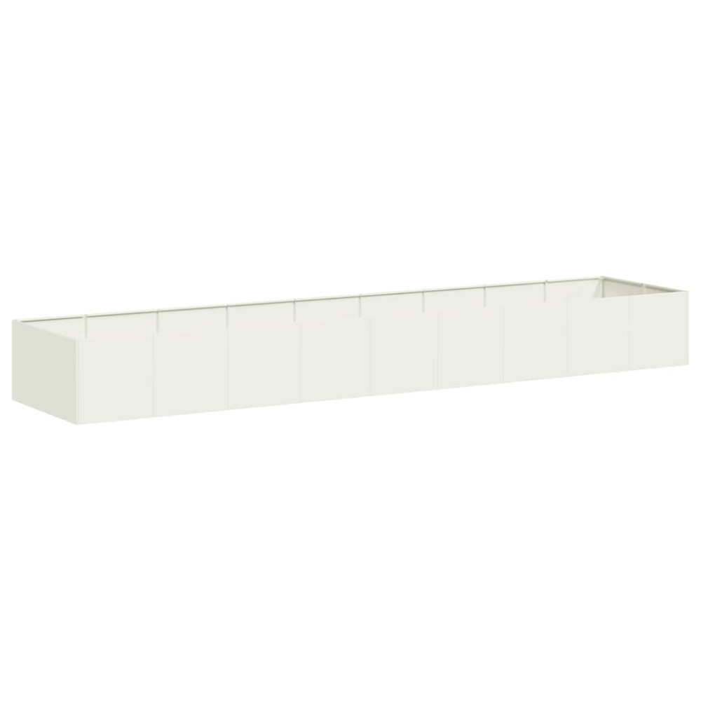 vidaXL Jardinieră alb 360x80x40 cm oțel