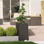 vidaXL Jardinieră Negru 40x80x80 cm Oțel vidaXL Jardinieră Negru 40x80x80 cm Oțel