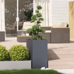 vidaXL Jardinieră Antracit 40x80x80 cm Oțel vidaXL Jardinieră Antracit 40x80x80 cm Oțel
