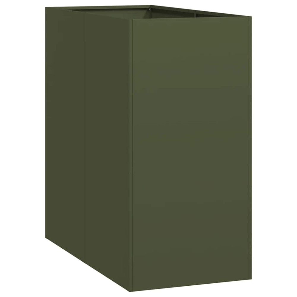 vidaXL Jardinieră verde măsline 40x80x80 cm oțel