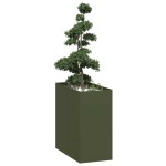 vidaXL Jardinieră verde măsline 40x80x80 cm oțel vidaXL Jardinieră verde măsline 40x80x80 cm oțel