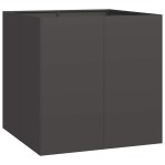 vidaXL Jardinieră, negru, 80x80x80 cm, oțel vidaXL Jardinieră, negru, 80x80x80 cm, oțel
