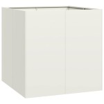 vidaXL Jardinieră alb 80x80x80 cm oțel vidaXL Jardinieră alb 80x80x80 cm oțel
