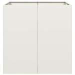 vidaXL Jardinieră alb 80x80x80 cm oțel vidaXL Jardinieră alb 80x80x80 cm oțel