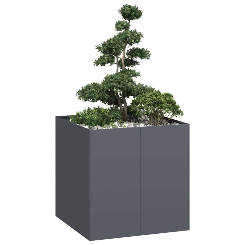 vidaXL Jardinieră Antracit 80x80x80 cm Oțel