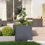 vidaXL Jardinieră Antracit 80x80x80 cm Oțel vidaXL Jardinieră Antracit 80x80x80 cm Oțel