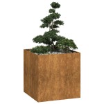 vidaXL Jardinieră Rusty 80x80x80 cm Oțel pentru intemperii vidaXL Jardinieră Rusty 80x80x80 cm Oțel pentru intemperii