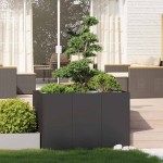 vidaXL Jardinier negru 120x80x80 cm Oțel