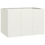 vidaXL Jardinieră, alb, 120x80x80 cm, oțel vidaXL Jardinieră, alb, 120x80x80 cm, oțel