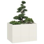 vidaXL Jardinieră, alb, 120x80x80 cm, oțel vidaXL Jardinieră, alb, 120x80x80 cm, oțel