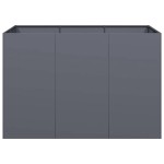 vidaXL Jardinieră, antracit, 120x80x80 cm, oțel vidaXL Jardinieră, antracit, 120x80x80 cm, oțel