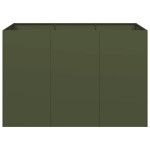 vidaXL Jardinieră, verde măsliniu, 120x80x80 cm, oțel vidaXL Jardinieră, verde măsliniu, 120x80x80 cm, oțel