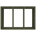 vidaXL Jardinieră, verde măsliniu, 120x80x80 cm, oțel vidaXL Jardinieră, verde măsliniu, 120x80x80 cm, oțel