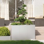 vidaXL Jardinieră 120x80x80 cm oțel inoxidabil vidaXL Jardinieră 120x80x80 cm oțel inoxidabil