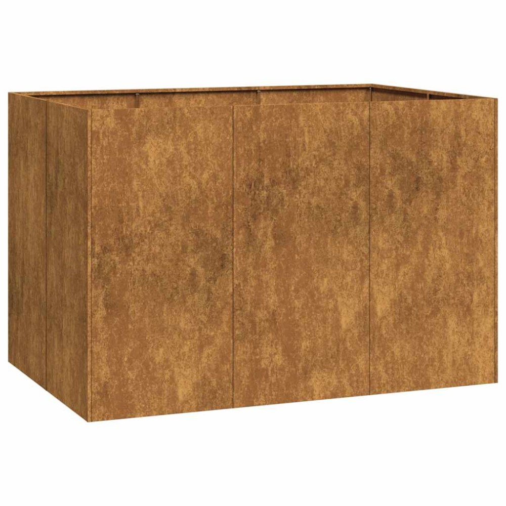 vidaXL Jardinieră Rusty 120x80x80 cm Oțel pentru intemperii