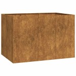 vidaXL Jardinieră Rusty 120x80x80 cm Oțel pentru intemperii vidaXL Jardinieră Rusty 120x80x80 cm Oțel pentru intemperii