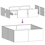 vidaXL Jardinieră 80x80x30 cm oțel galvanizat vidaXL Jardinieră 80x80x30 cm oțel galvanizat