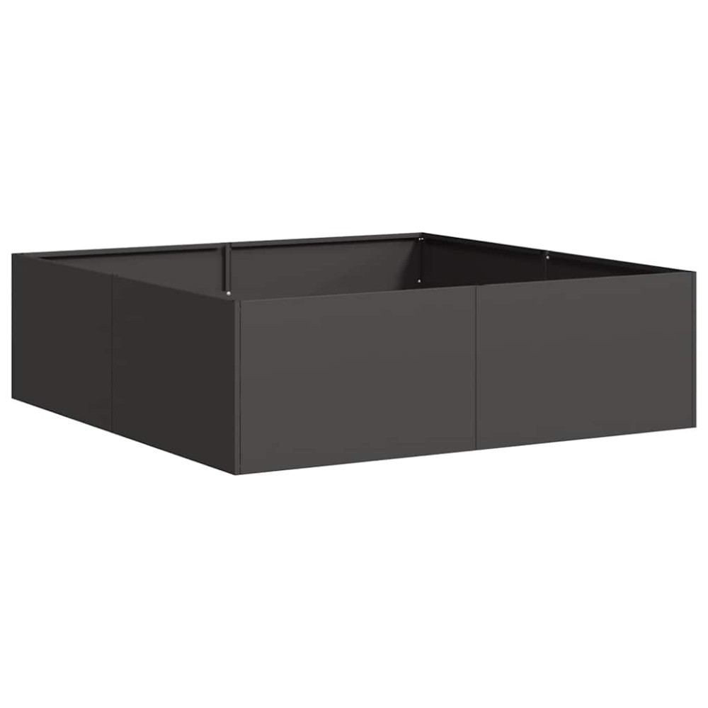 vidaXL Jardinieră Negru 100x100x30 cm Oțel