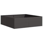 vidaXL Jardinieră Negru 100x100x30 cm Oțel vidaXL Jardinieră Negru 100x100x30 cm Oțel