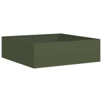 vidaXL Jardinieră verde măsline 100x100x30 cm oțel vidaXL Jardinieră verde măsline 100x100x30 cm oțel