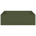 vidaXL Jardinieră verde măsline 100x100x30 cm oțel vidaXL Jardinieră verde măsline 100x100x30 cm oțel