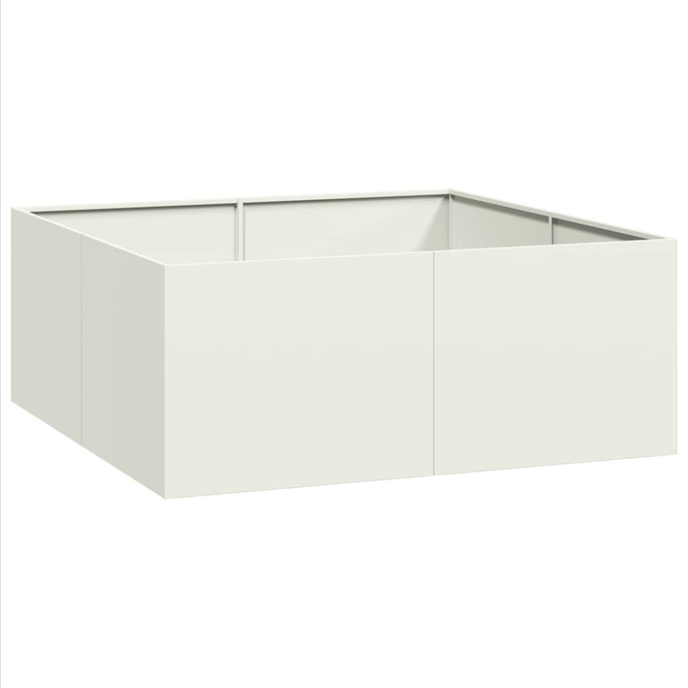 vidaXL Jardinieră alb 100x100x40 cm oțel