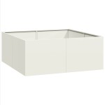 vidaXL Jardinieră alb 100x100x40 cm oțel vidaXL Jardinieră alb 100x100x40 cm oțel