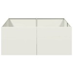 vidaXL Jardinieră alb 100x100x40 cm oțel vidaXL Jardinieră alb 100x100x40 cm oțel