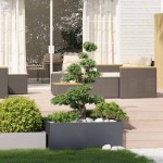 vidaXL Jardinieră Antracit 100x100x40 cm Oțel vidaXL Jardinieră Antracit 100x100x40 cm Oțel