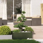 vidaXL Jardinieră verde măsline 100x100x40 cm oțel