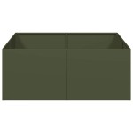 vidaXL Jardinieră verde măsline 100x100x40 cm oțel
