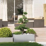 vidaXL Jardinieră 100x100x40 cm oțel galvanizat vidaXL Jardinieră 100x100x40 cm oțel galvanizat